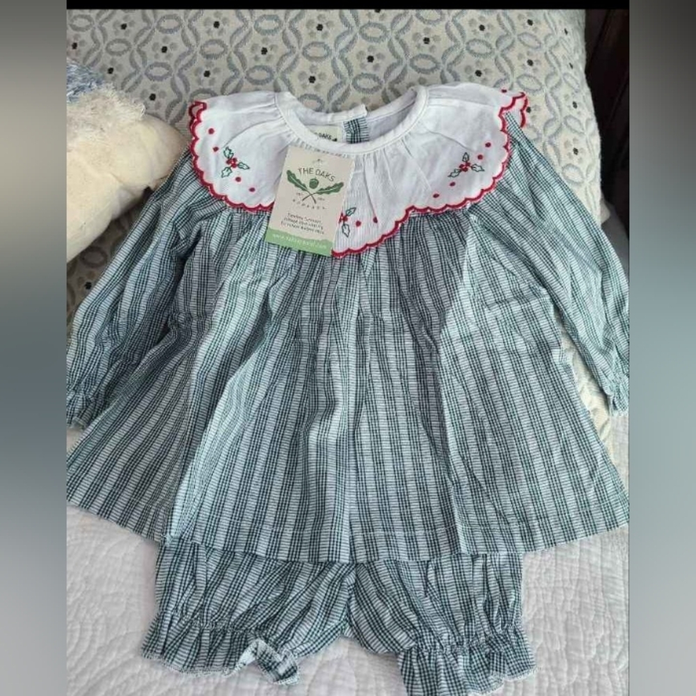 Nwts The Oaks Apparel Boutique Heirloom Christmas Not Smocked Dress Size 6 Mo